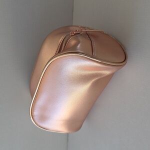 🥳3/20🥳  Lancome Cosmetic Bag - Metallic Rose Gold - New